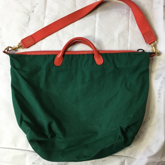 Longchamp Handbags - Longchamp canvas and real leather tote bag shoulder strap large bag
